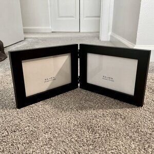 New - Two Opening Hinged Black Picture Frame